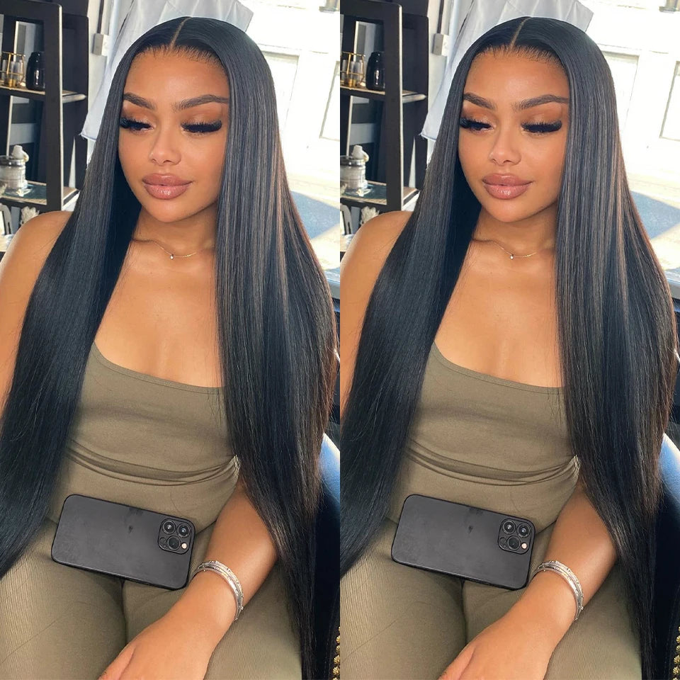 13x4 Lace Front Human Hair Straight Wigs 13x6 HD Lace Frontal Wigs Brazilian 200 High Density Wigs 4x4 5x5 Closure Glueless Wigs