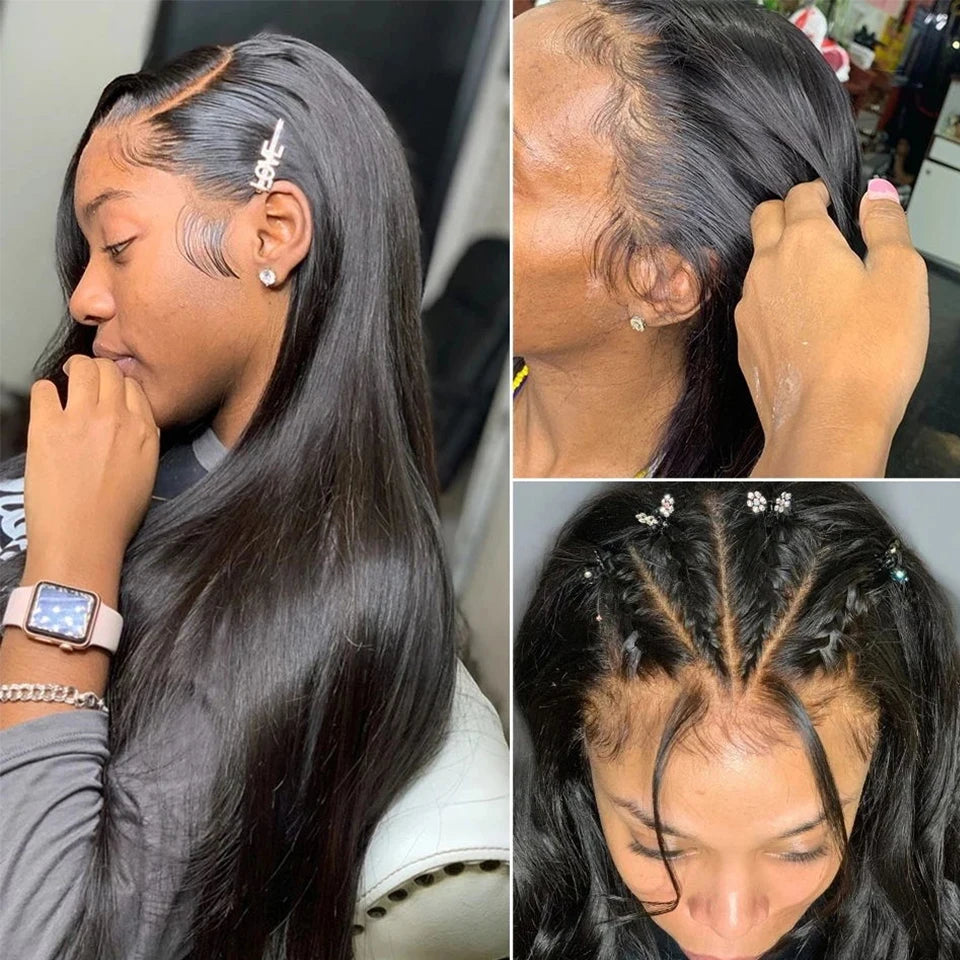 13x4 Lace Front Human Hair Straight Wigs 13x6 HD Lace Frontal Wigs Brazilian 200 High Density Wigs 4x4 5x5 Closure Glueless Wigs