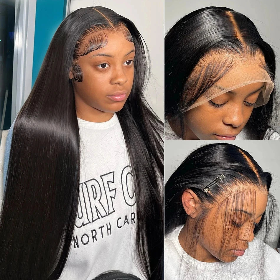 13x4 Lace Front Human Hair Straight Wigs 13x6 HD Lace Frontal Wigs Brazilian 200 High Density Wigs 4x4 5x5 Closure Glueless Wigs