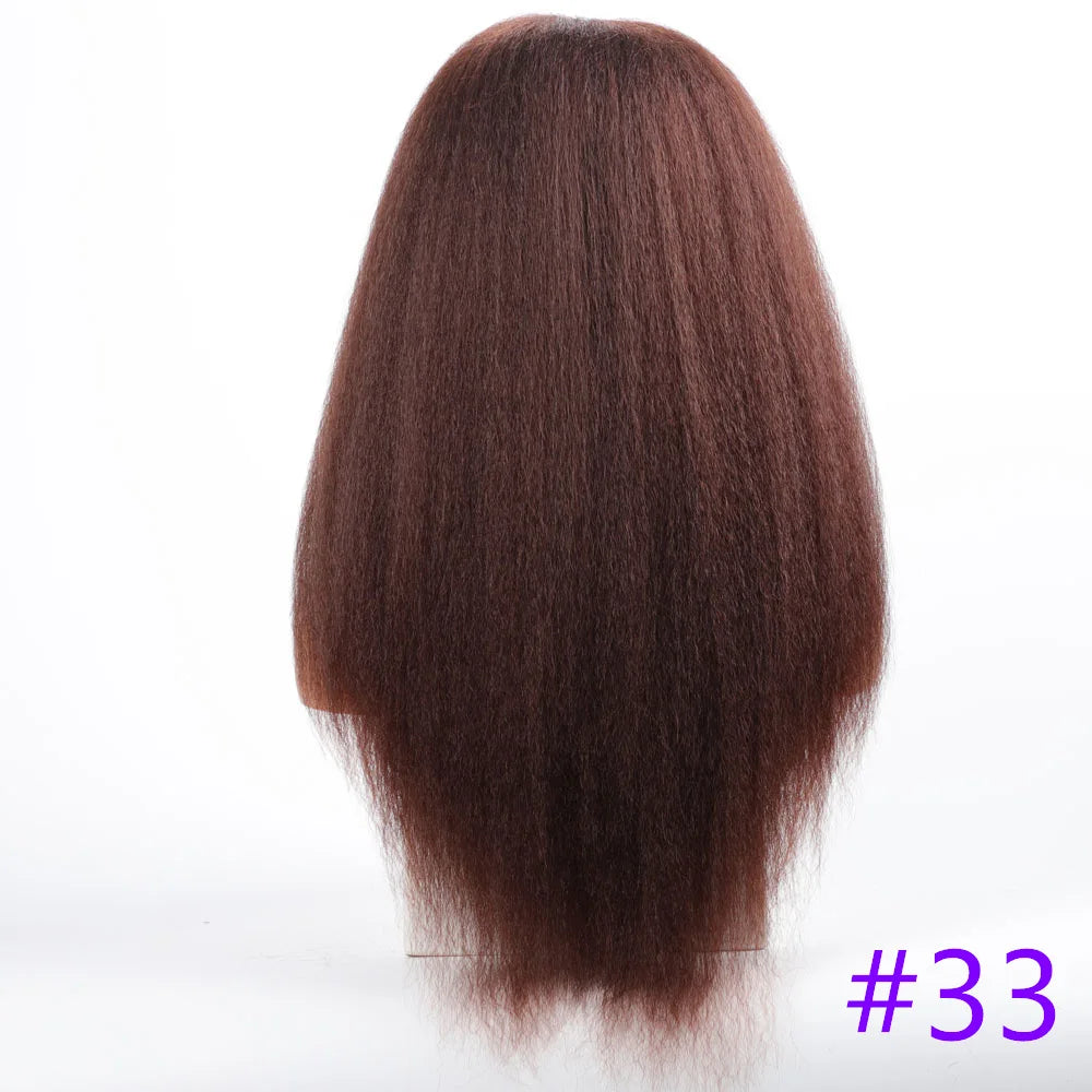 Long Synthetic Kinky Straight Wigs for Women Puffy Synthetic Straight Hair Wigs Middle Part Wigs Brown Black Ginger White Wigs