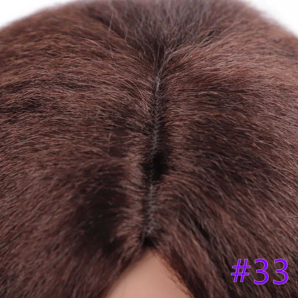 Long Synthetic Kinky Straight Wigs for Women Puffy Synthetic Straight Hair Wigs Middle Part Wigs Brown Black Ginger White Wigs