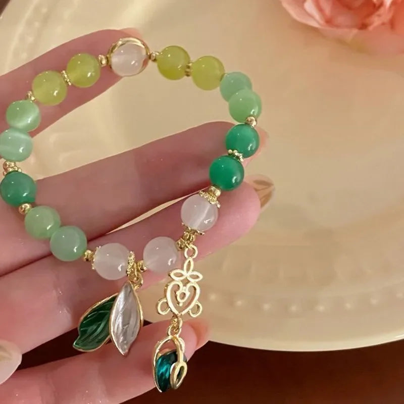 Genshin Impact Nahida Wanderer Cosplay Bracelet Buer Lesser Lord Kusanali Women Leaf Pendant Bracelets Jewelry Accessories Gifts