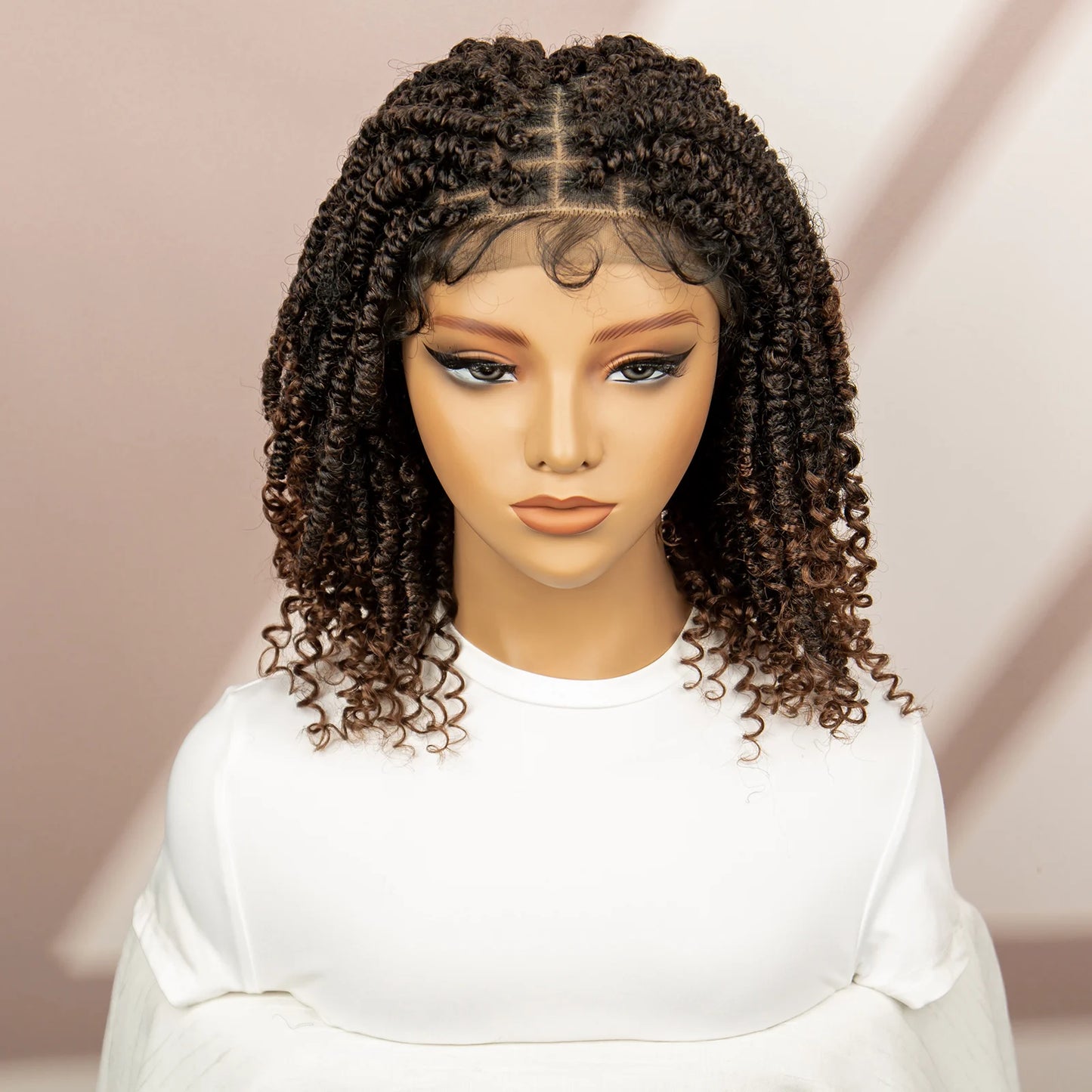 Dreadlocks Braided Wigs Lace Front Braided Wigs Short Box Braided Wigs for Women with Baby Hair Ombre Lace Braids Wigs