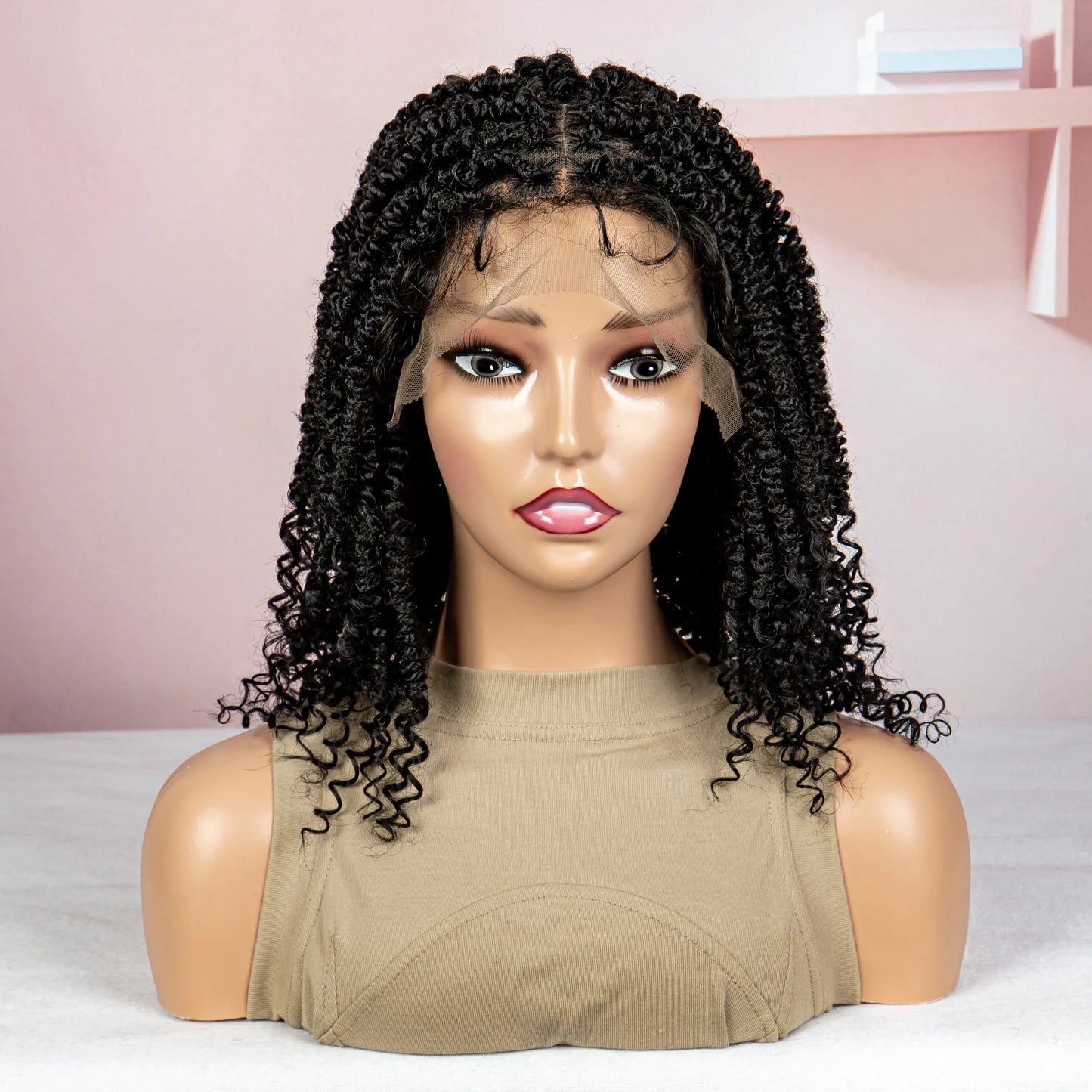 Dreadlocks Braided Wigs Lace Front Braided Wigs Short Box Braided Wigs for Women with Baby Hair Ombre Lace Braids Wigs