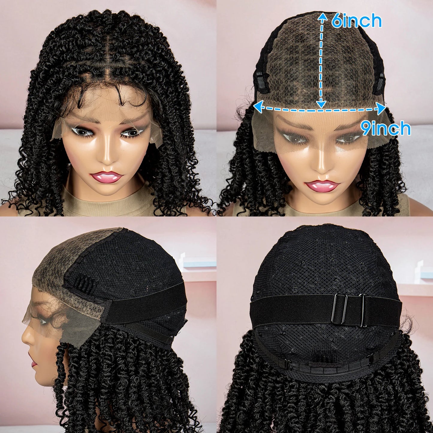 Dreadlocks Braided Wigs Lace Front Braided Wigs Short Box Braided Wigs for Women with Baby Hair Ombre Lace Braids Wigs