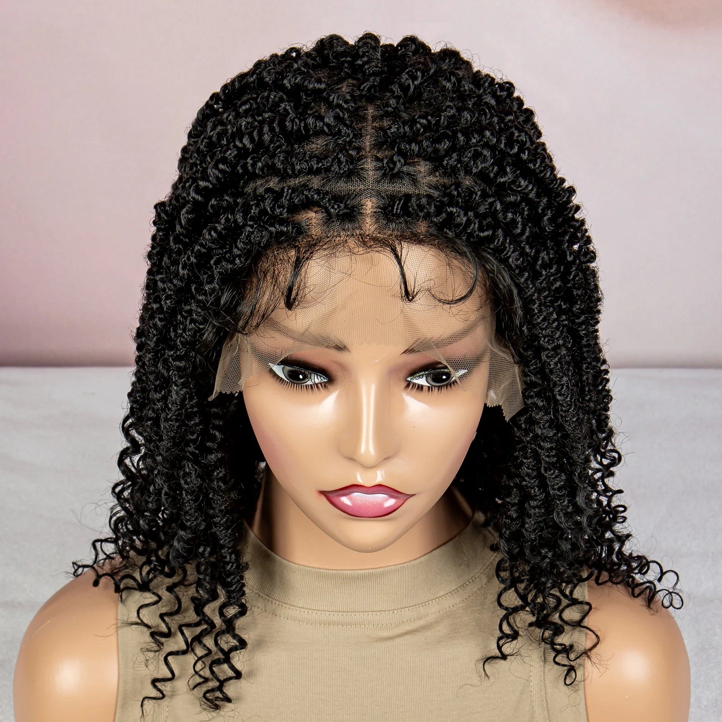Dreadlocks Braided Wigs Lace Front Braided Wigs Short Box Braided Wigs for Women with Baby Hair Ombre Lace Braids Wigs