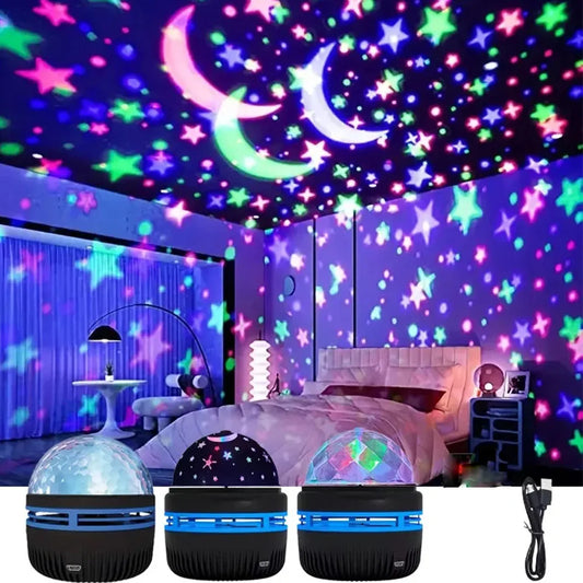 LED Galaxy Projector Light Colorful Galaxy Sky Projector Bedroom Night Light Kids Room Decoration Christmas Party Decoration