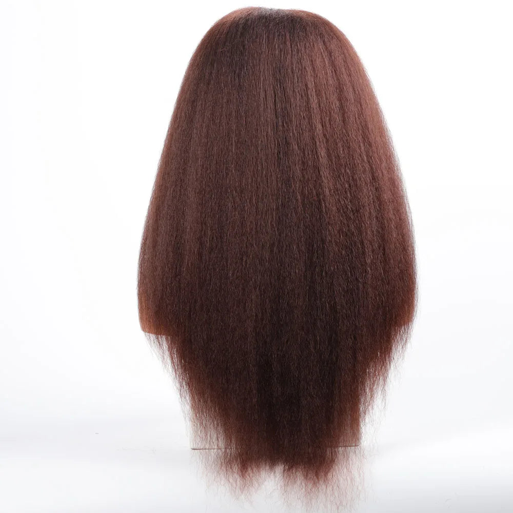 Long Synthetic Kinky Straight Wigs for Women Puffy Synthetic Straight Hair Wigs Middle Part Wigs Brown Black Ginger White Wigs