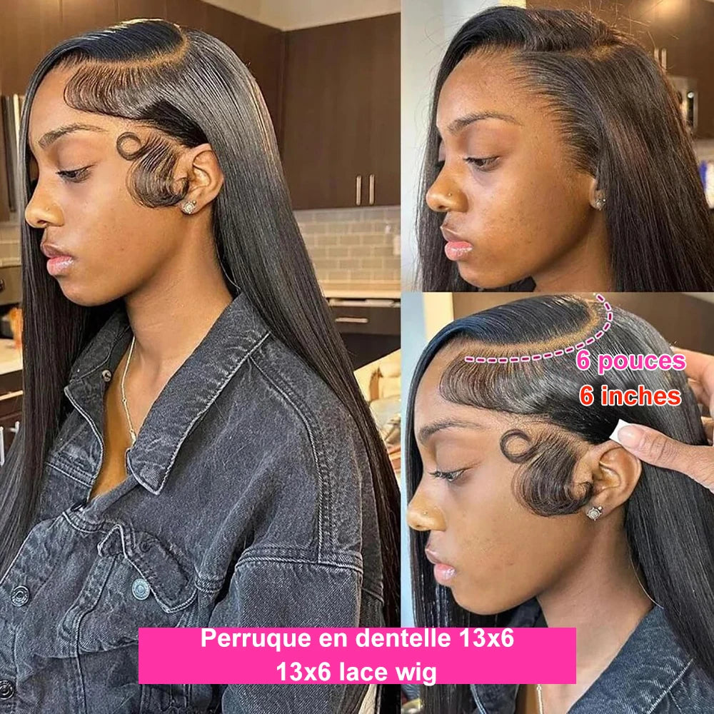 13x4 Lace Front Human Hair Straight Wigs 13x6 HD Lace Frontal Wigs Brazilian 200 High Density Wigs 4x4 5x5 Closure Glueless Wigs