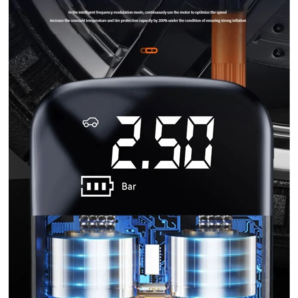 Wireless And Wired Car Air Compressor Electric Tire Inflator Pump for Motorcycle Bicycle Boat AUTO Tyre Balls