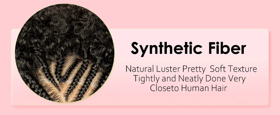 Afro Curly Short Braided Wigs for Black Women