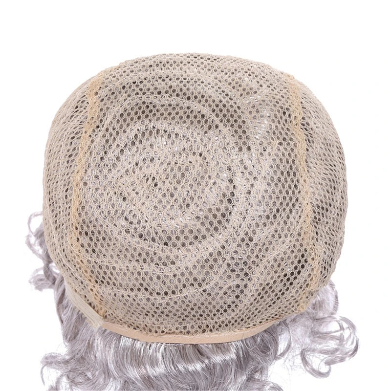 Kids Old Lady Wigs Short Gray Wigs Natural Lookings Halloween Cosplays Party Wigs Granny Costume Grandma Wigs for Girls