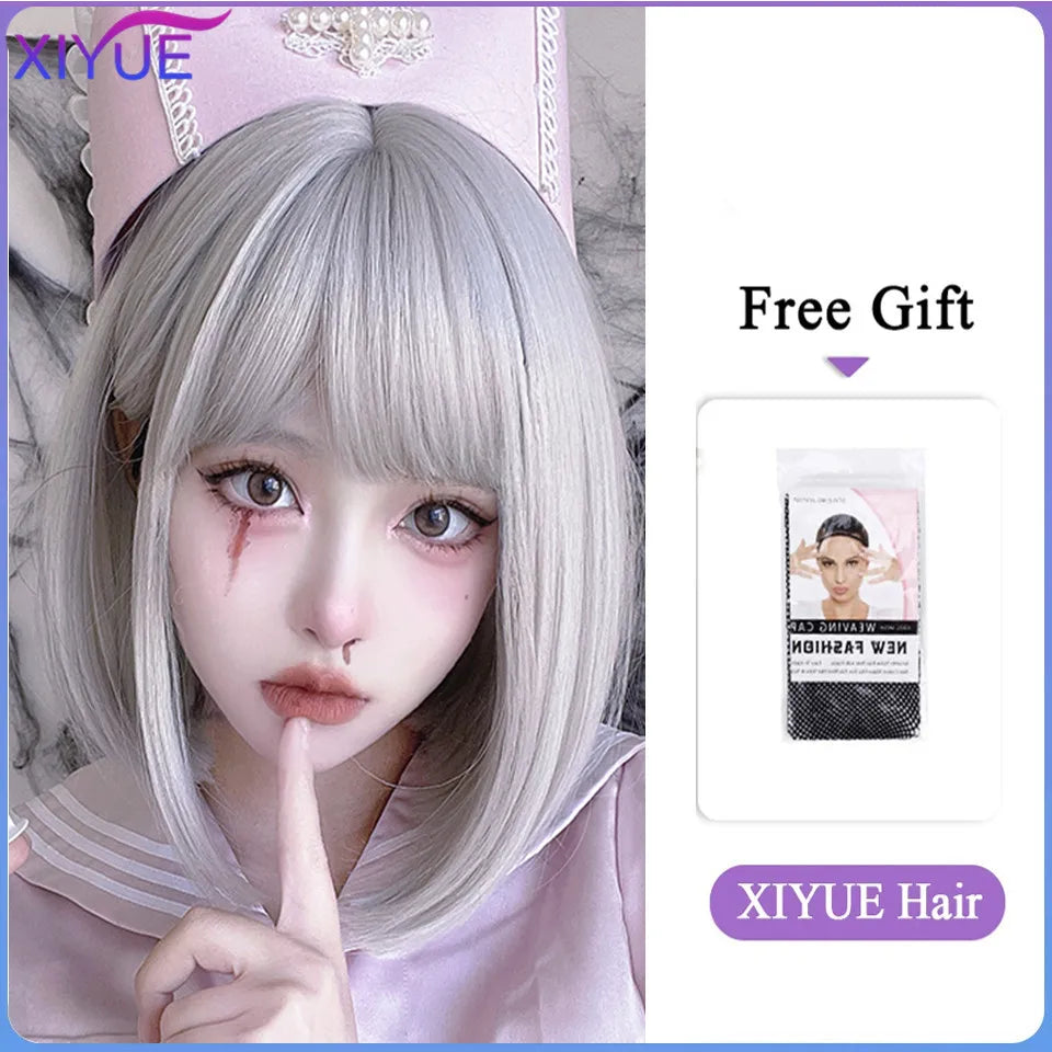 XIYUE Long Synthetic Curly Wigs With Center Bangs Natural Curly Dark Brown Wigs for Women Cosplay Wigs Heat Resistant Fiber Wigs