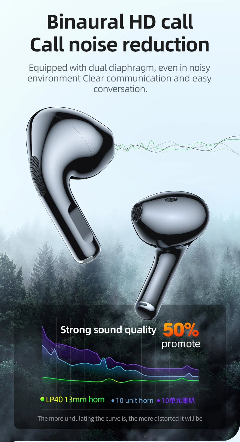Lenovo LP40 Wireless Bluetooth Earphones TWS Touch Control Headset Gaming Headphones HD Call with Mic Earbuds 2025 New Choice