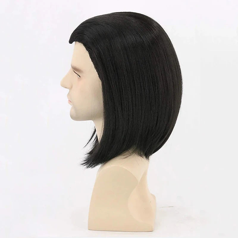 HAIRJOY Vampire Wig  Black Short Cosplay Wigs for Men Synthetic Wigs Black Straight Wigs