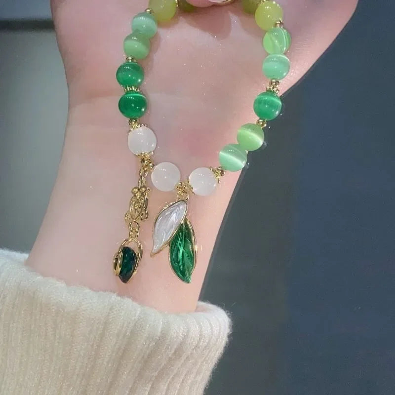 Genshin Impact Nahida Wanderer Cosplay Bracelet Buer Lesser Lord Kusanali Women Leaf Pendant Bracelets Jewelry Accessories Gifts