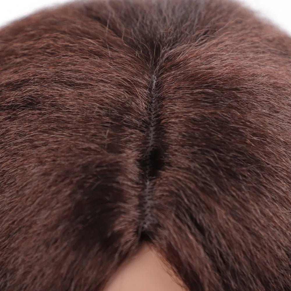 Long Synthetic Kinky Straight Wigs for Women Puffy Synthetic Straight Hair Wigs Middle Part Wigs Brown Black Ginger White Wigs