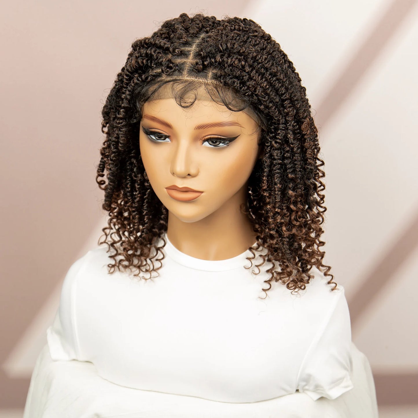 Dreadlocks Braided Wigs Lace Front Braided Wigs Short Box Braided Wigs for Women with Baby Hair Ombre Lace Braids Wigs