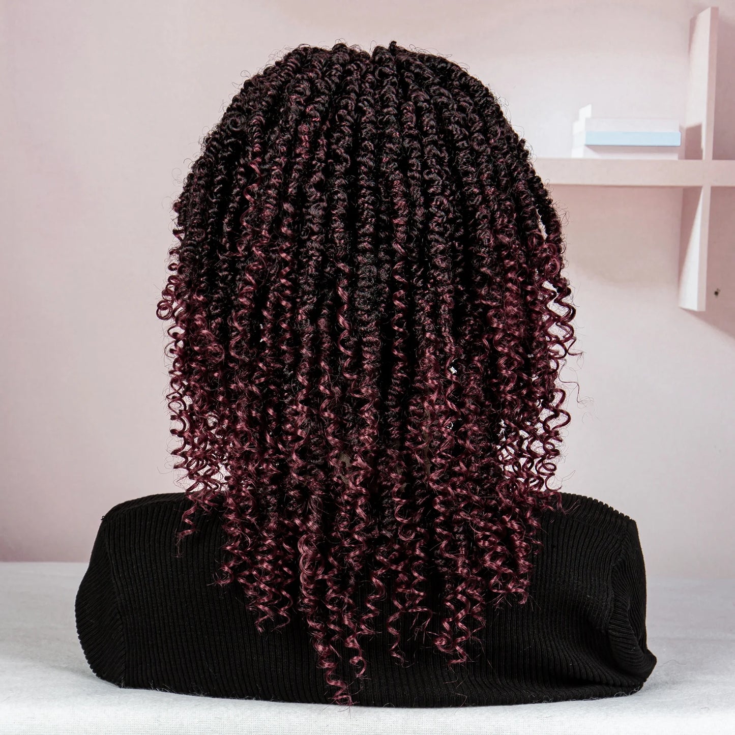 Dreadlocks Braided Wigs Lace Front Braided Wigs Short Box Braided Wigs for Women with Baby Hair Ombre Lace Braids Wigs
